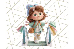 Kawaii City Girl PNG Clipart, Soft Dreamy Style Clip Art Product Image 4