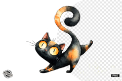 Halloween Black Cat Clipart Product Image 1
