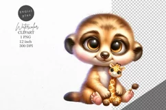Meerkat clipart, Nursery clipart, Kids clipart Product Image 1