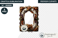Harvest of Haunts Halloween Gothic Frame PNG Clipart Product Image 1