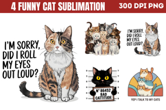 Funny Cat Sublimation PNG Product Image 1