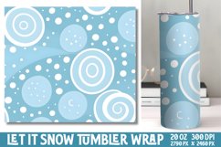 Let It Snow Christmas Tumbler Sublimation Wrap Product Image 1