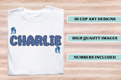 Father’s Day Alphabet clipart, father’s day letters doodle Product Image 3