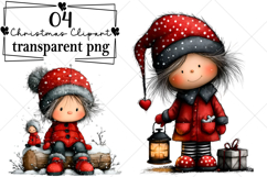 Cute Santa Claus Christmas Clipart Watercolor PNG Product Image 1