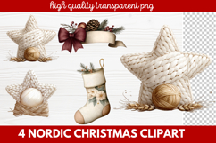 4 Nordic Christmas Clipart | Scandinavian Holiday PNG Product Image 1
