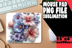 Chic Colorful Floral Pattern Mouse Pad: Sublimation Charm Product Image 1