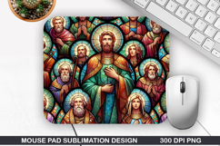 Mouse Pad Sublimation, Jesus Mouse Pad PNG Design Product Image 1