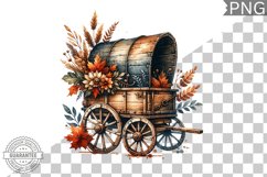 Fall Wagon Garden Sublimation - Fall Clipart PNG Design Product Image 1