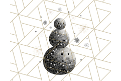 Patterned Snowman Silhouette PNG Clipart Product Image 4