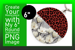 Playful Round Design Car Coaster PNG , Leopard Print Product Image 1