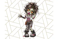Bold Zombie Clipart PNG, Creepy Halloween Clip Art Product Image 4