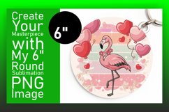 Elegant Keychain Round Design Template , Valentines Product Image 1