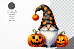 Halloween clipart, Gnome clipart, Kids Halloween Product Image 1