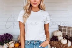 White Fall Shirt Mockup Product Image 3