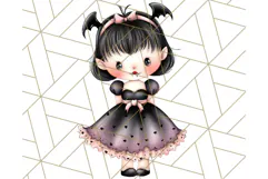 Pastel Goth Halloween PNG Clipart, Creepy Cute Art Product Image 4
