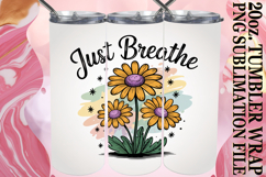 Bright Nights 20oz tumbler wrap, Flowers Quote Product Image 1