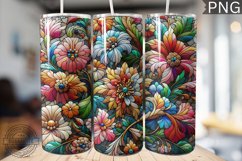 Embroidered Flowers Tumbler Wrap - High Quality 300 Dpi Product Image 1