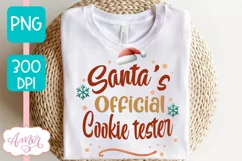 Santa's official cookie tester PNG, Christmas sublimation Product Image 2