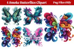 Smoke Butterflies Clipart PNG Product Image 1