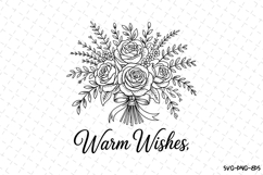 Warm Wishes SVG | SVG Cut files | Cricut Product Image 1