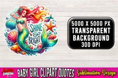 Watercolor Nursery Clipart | It&#039;s a Girl Clipart #24 Product Image 1