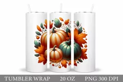 Fall Pumpkin Tumbler Sublimation. Fall Tumbler Design Product Image 1