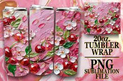 Blooming 3D Tumbler Wrap for 20oz Product Image 1