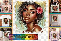 Playful TSHIRT Gift Ideas PNG, Afro Girl Product Image 1