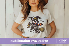 Funny Sarcastic Feral Witch Raccoon Halloween PNG DTF Bundle Product Image 7