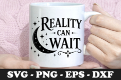 Reality Can Wait Reading Quote SVG Design Product Image 1