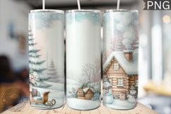 Christmas Watercolor Tumbler Wrap - Christmas PNG Design Product Image 1