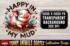 Funny Animals Quotes Sublimation Clipart Product Image 5
