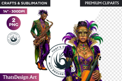 Mardi Gras Carnival Masquerade Clipart PNG scrapbooking Product Image 1