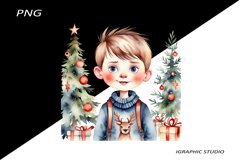Winter Png, Christmas Boy Clipart, Folk Christmas Png Product Image 1