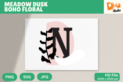 Meadow Dusk Boho Floral Monogram Product Image 1