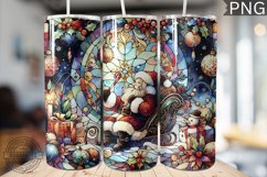 Watercolor Christmas Tumbler Wrap - High Quality 300 Dpi Product Image 1