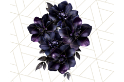 Gothic Floral PNG, Dark Aesthetic Flowers Clipart Print Product Image 4