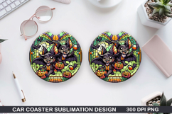 Car Coaster Sublimation| Halloween Coaster PNG Design Product Image 1