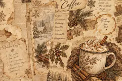 Coffee In Winter Junk Journal Pages Product Image 4