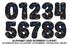 4th July Alphabet png clipart, independence letters doodle Product Image 5