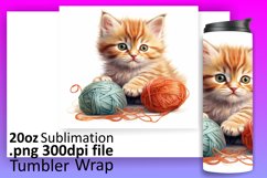 Purrr-fectly Amusing: Colorful Cat Tumbler Wrap Product Image 1