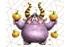 Quirky Monster Clipart PNG, Funny Spooky Creatures Product Image 4