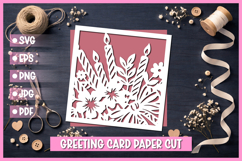 10 Happy Birthday Greeting card SVG,Paper cut SVG Birthday Product Image 10