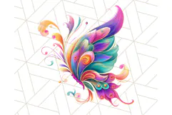 Colorful Butterfly Clipart PNG Clipart, Rainbow Butterfly Product Image 4