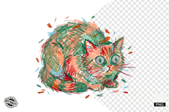 Quirky Funny Autumn Cat Clipart Product Image 1