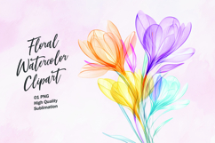 Watercolor floral clipart sublimation Product Image 1