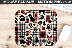 Watercolor Dog Mouse Pad Sublimation - Christmas PNG Design Product Image 1
