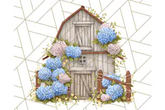 Vintage Cottagecore Barn PNG Clipart, Farmhouse Style Product Image 4