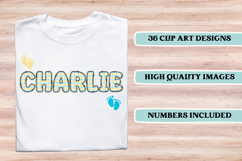 Baby Boy Alphabet PNG Clip Art, baby boy letters doodle Product Image 3