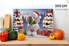 Winter Dog Christmas Wonderland Cutting Board PNG Sublimatio Product Image 1